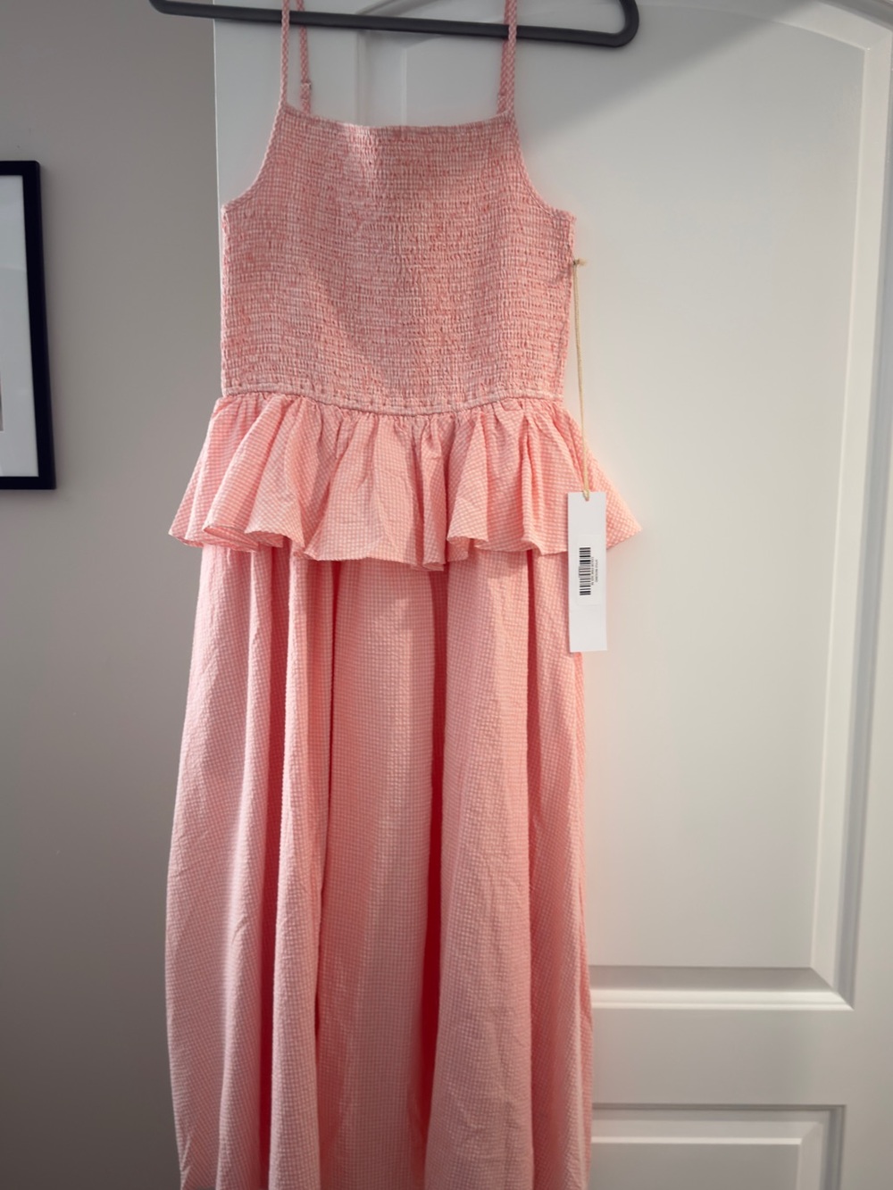 Pink Peplum Sundress
